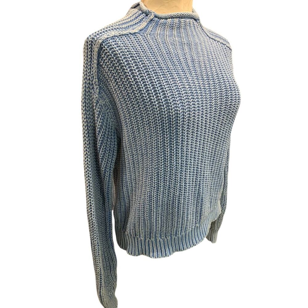 Size XS Z Supply Womens Rollneck Style Blue Fade Look - Picture 6 of 7